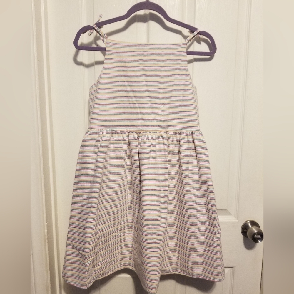NWT Florence Eiseman Seersucker Dress with Shoulder ties Size 14 Color Multi - Picture 1 of 7